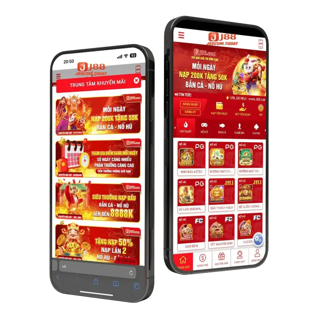 Giao diện chính của ứng dụng bj88